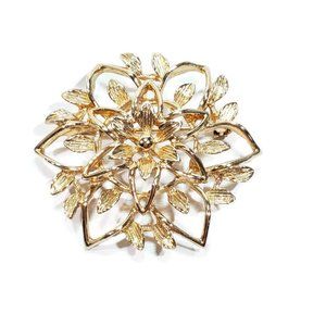 Vintage Sarah Coventry Peta Lure Brooch Gold Tone